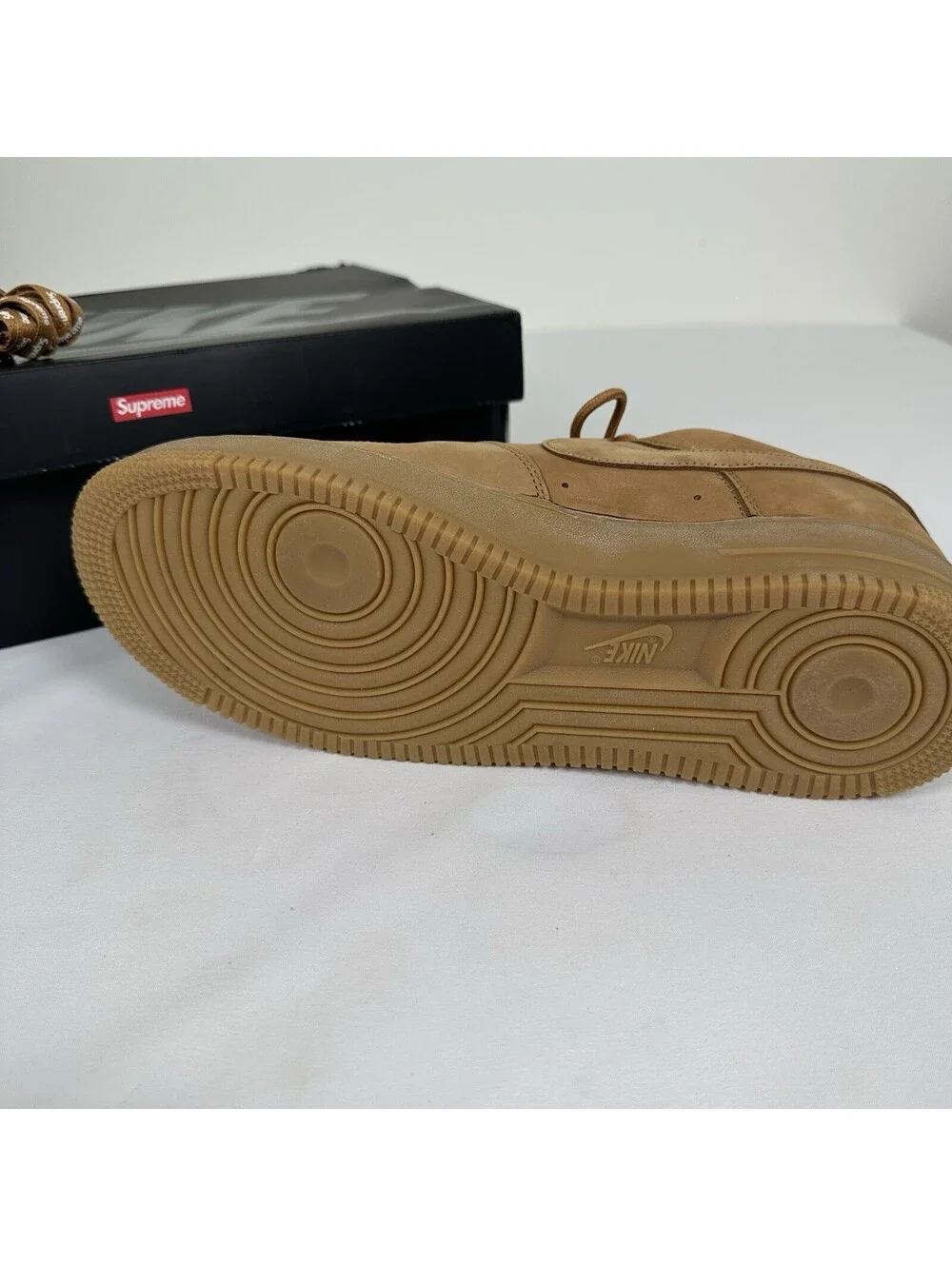 Size 11.5 - Nike Air Force 1 Low SP x Supreme Wheat 2021 - DN1555-200